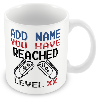 Personalised Birthday Gamer Mug - You Have Reached Level