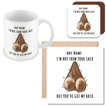 Personalised Stepdad Mug – “Not from Your Sack But Still Got Your Back”