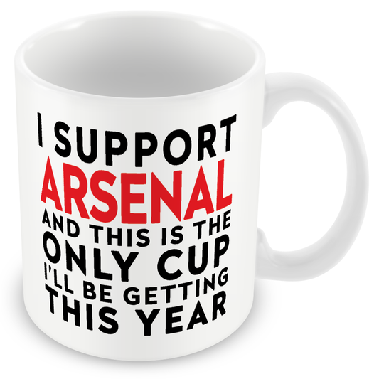 Funny Football Mug Gift – I Support and This is the Only Cup I’ll Be Getting This Year – Joke Present for Football Fans
