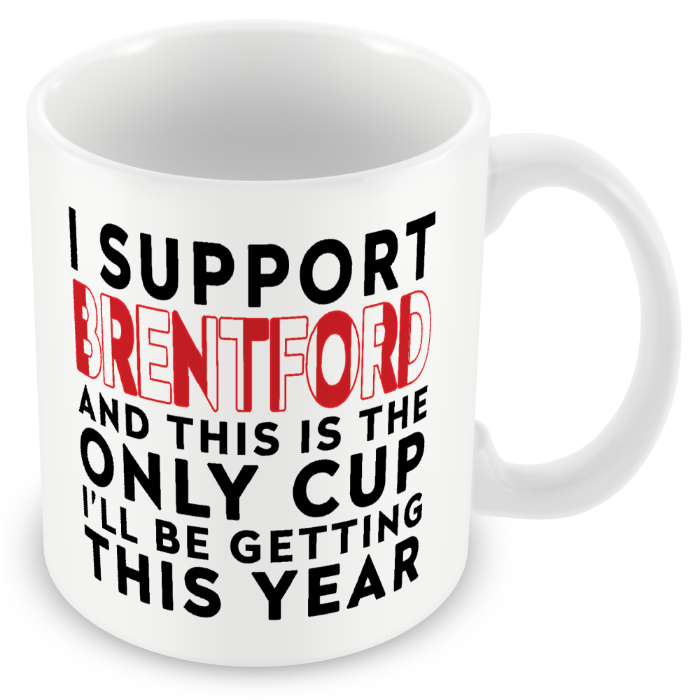Funny Football Mug Gift – I Support and This is the Only Cup I’ll Be Getting This Year – Joke Present for Football Fans