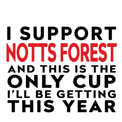 Personalised Funny Football Mug Gift – I Support and This is the Only Cup I’ll Be Getting This Year – Joke Present for Football Fans