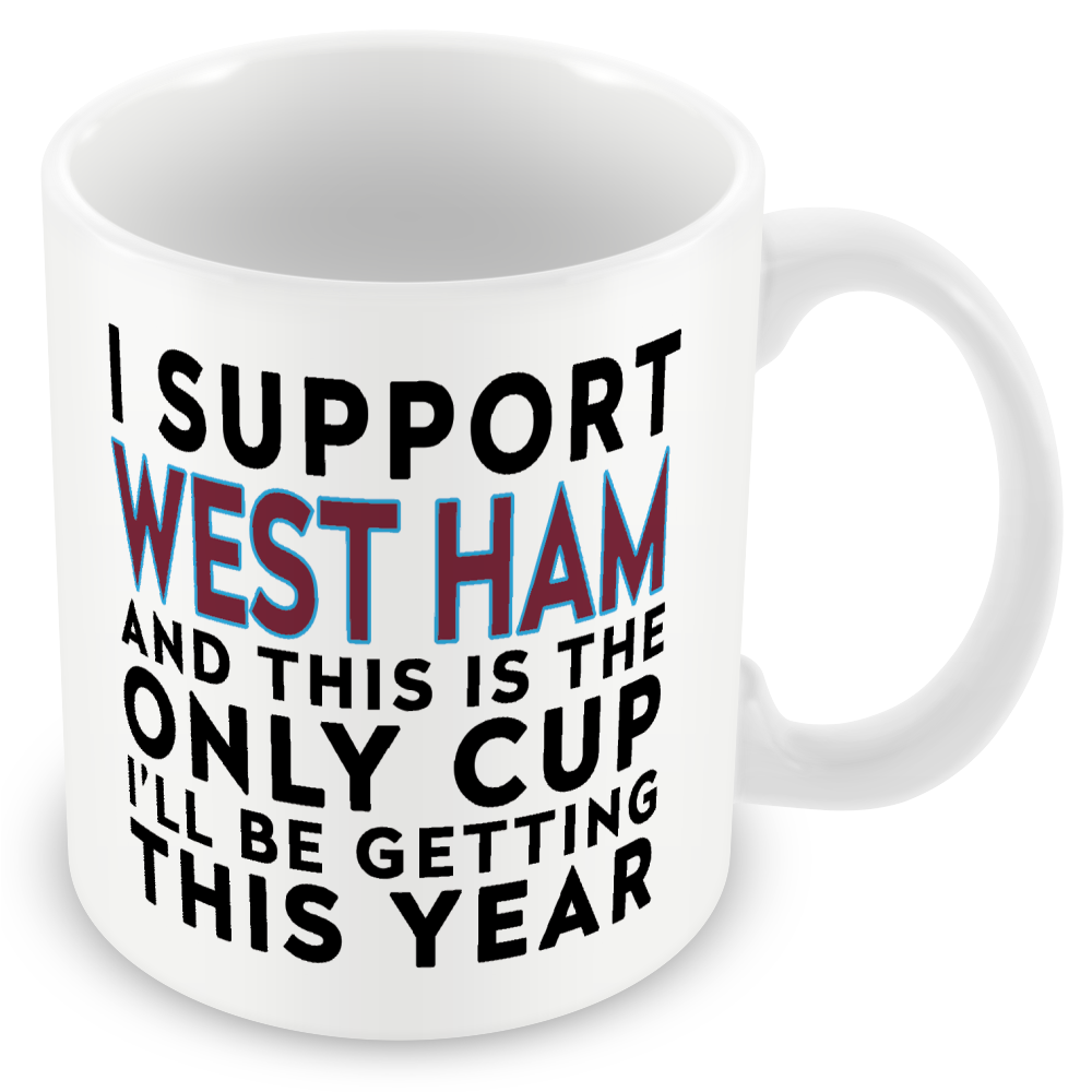 Funny Football Mug Gift – I Support and This is the Only Cup I’ll Be Getting This Year – Joke Present for Football Fans