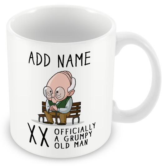 Personalised Grumpy Old Man Any Age Birthday Mug Gift