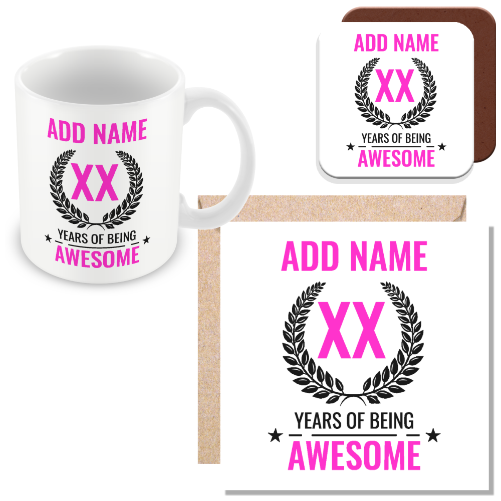 Personalised Years of Being Awesome Mug - Awesome Birthday Gift