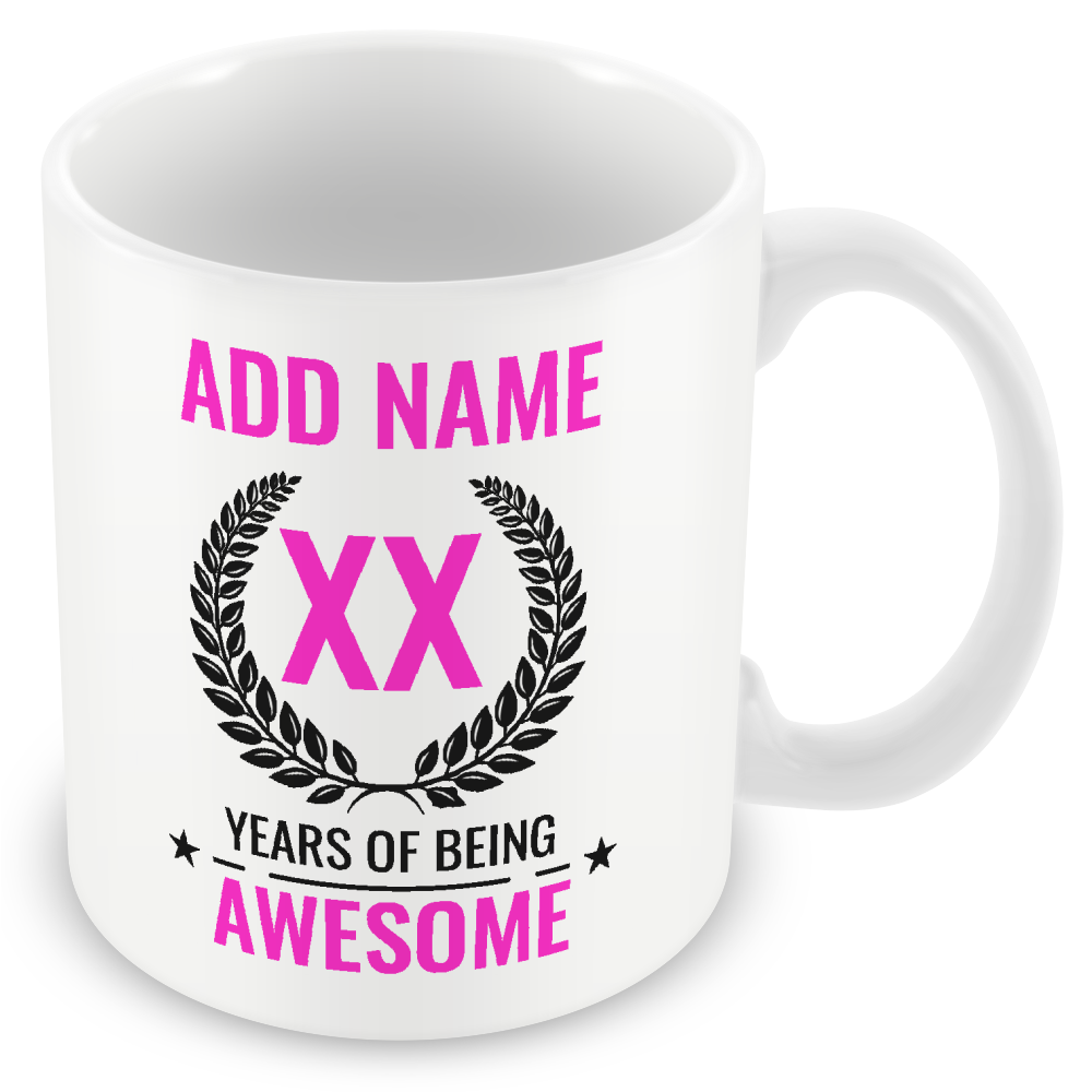 Personalised Years of Being Awesome Mug - Awesome Birthday Gift