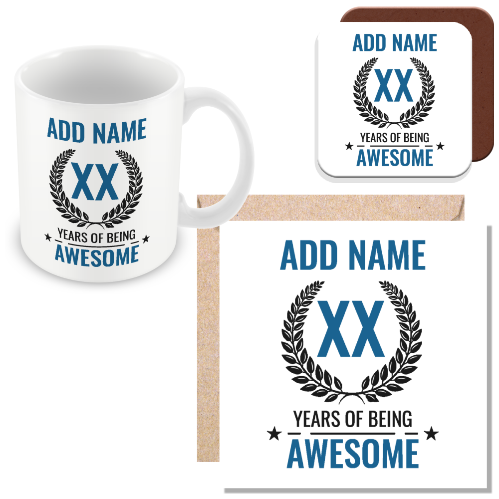 Personalised Years of Being Awesome Mug - Awesome Birthday Gift