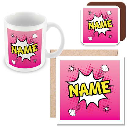Personalised Comic Style Name Mug – Fun Custom Gift