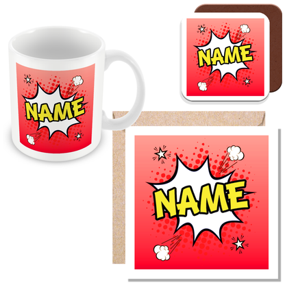 Personalised Comic Style Name Mug – Fun Custom Gift