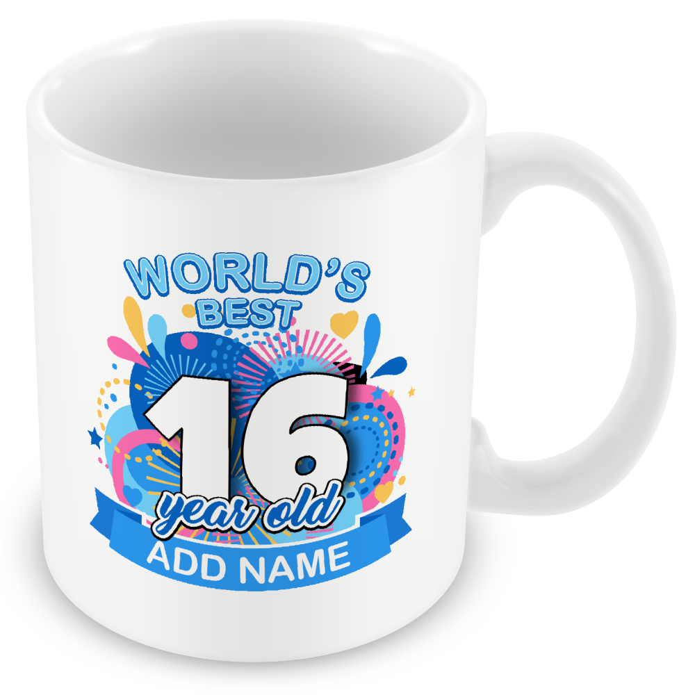 Personalised World's Best Birthday Mug for Men and Women - Pink or Blue