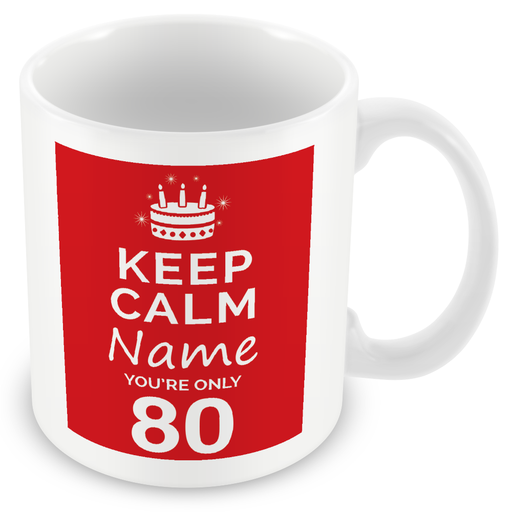 Personalised Keep Calm You’re Only Any Age Mug