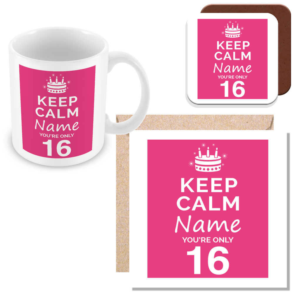 Personalised Keep Calm You’re Only Any Age Mug