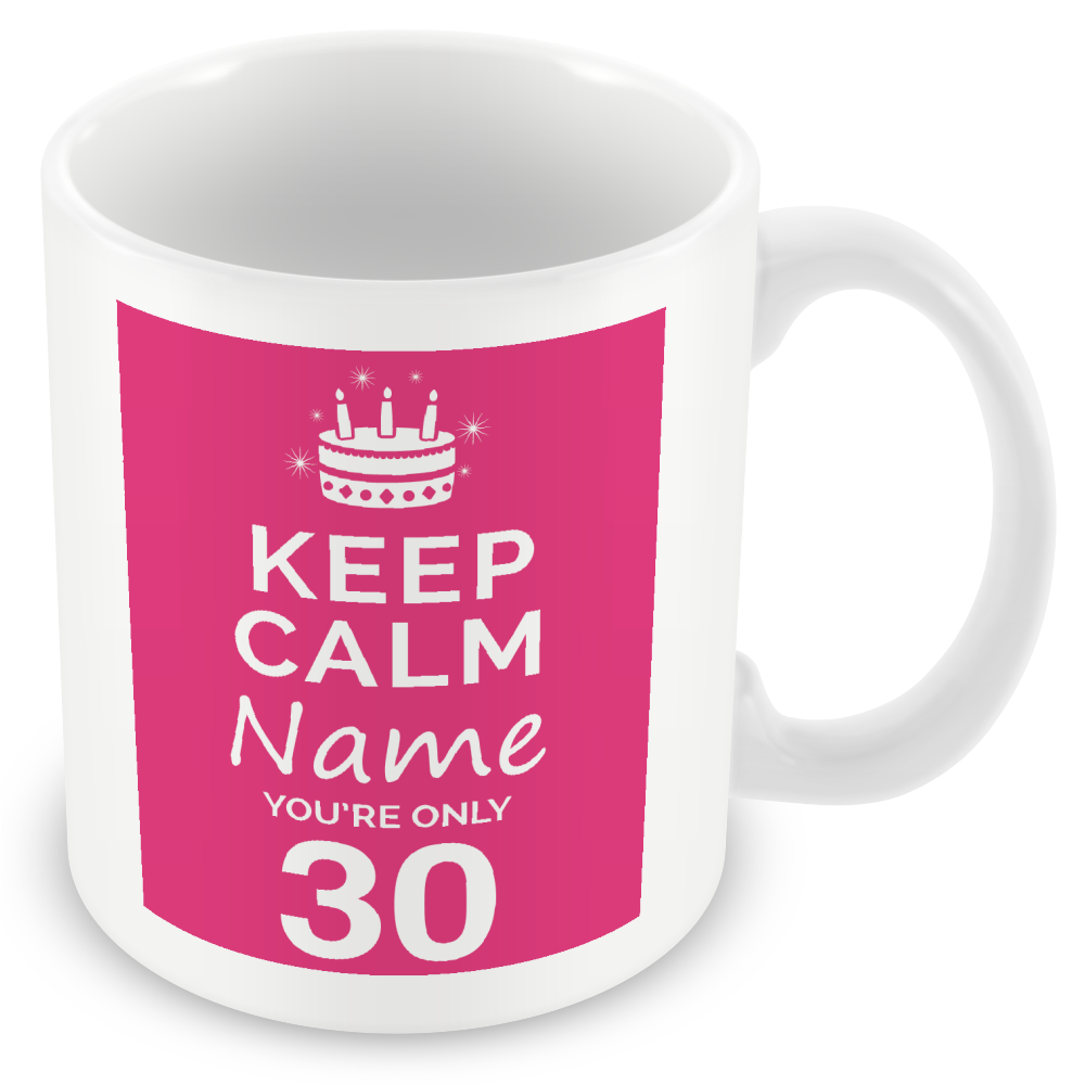 Personalised Keep Calm You’re Only Any Age Mug