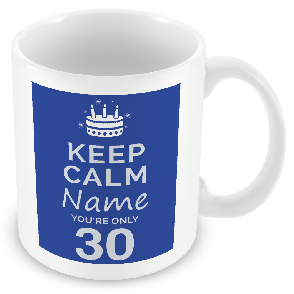 Personalised Keep Calm You’re Only Any Age Mug