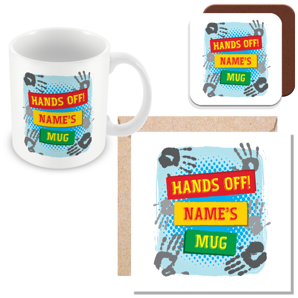Personalised “Hands Off” Mug – Funny Custom Name Gift