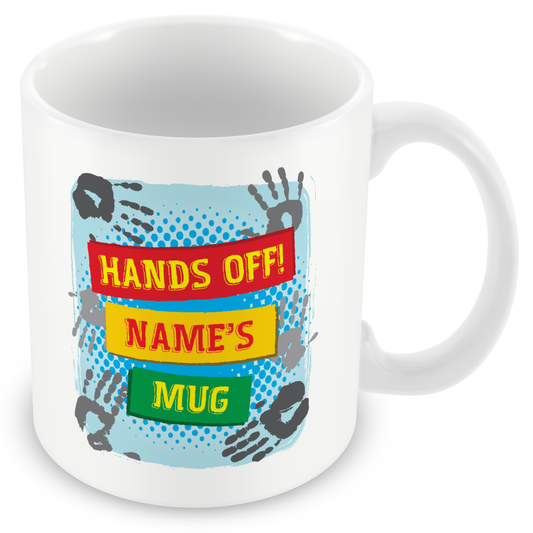Personalised “Hands Off” Mug – Funny Custom Name Gift