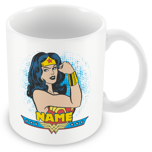 Personalised Wonder Woman Mug - Gift for Superheroes