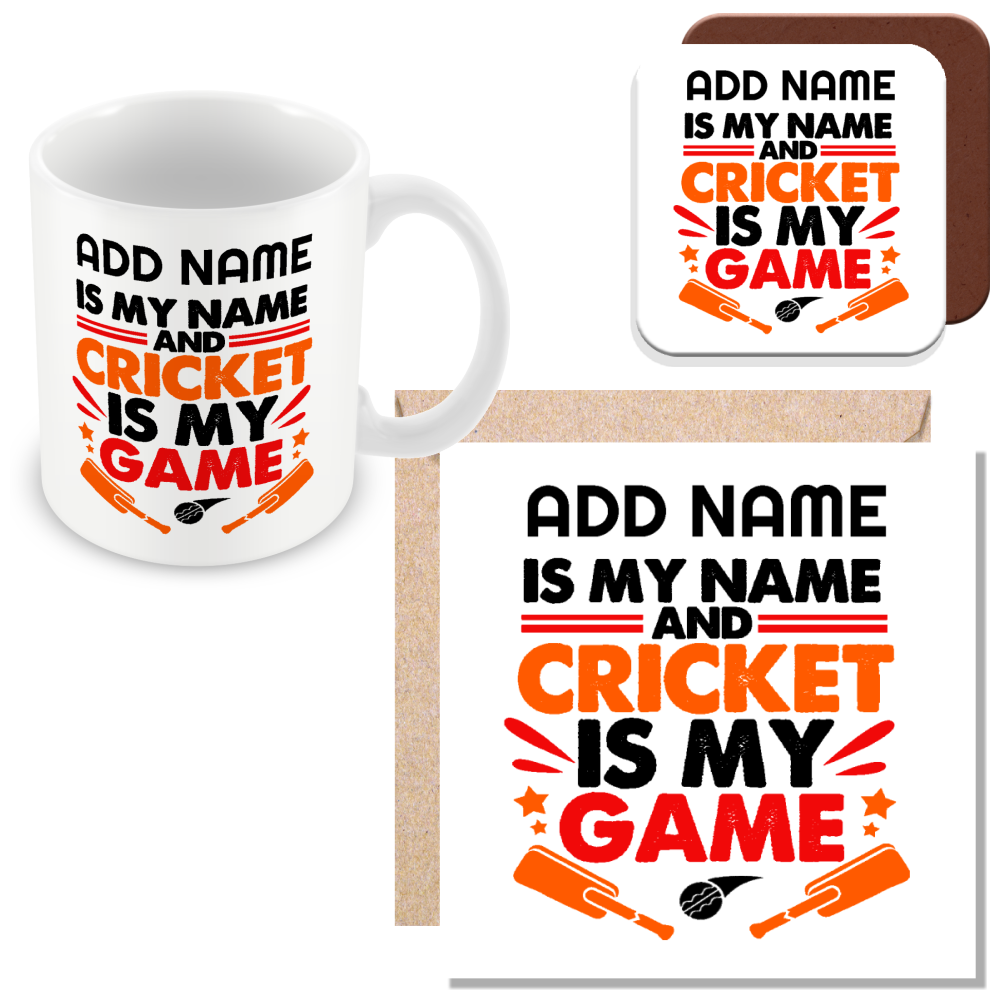 Personalised Cricket Mug – “Cricket is My Therapy” Sports Gift