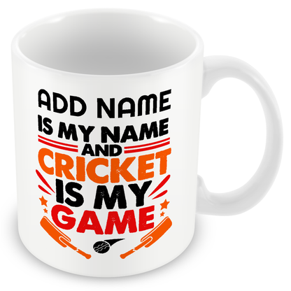 Personalised Cricket Mug – “Cricket is My Therapy” Sports Gift