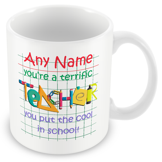 Personalised Teacher Mug – Custom Thank You Gift