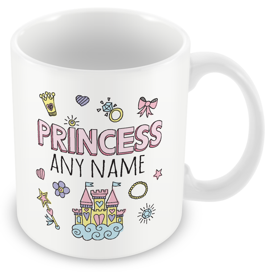 Personalised Princess Mug for Girls and Women