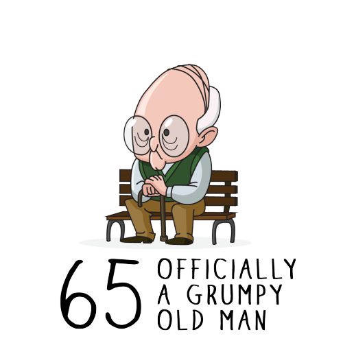 Personalised Grumpy Old Man Any Age Birthday Mug Gift