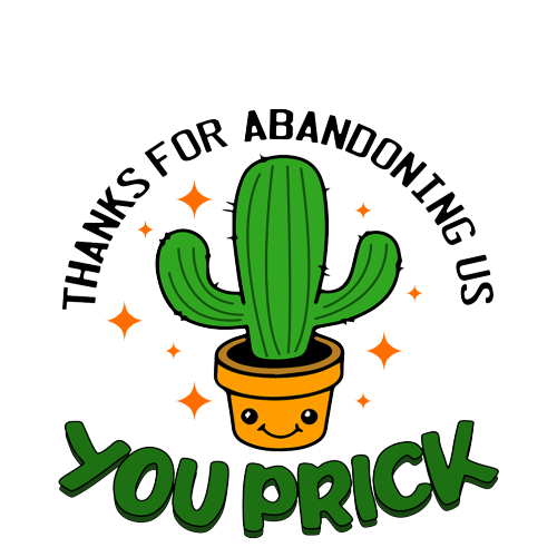 Personalised Leaving Work Cactus Mug - Thanks for Abandoning Us You Prick