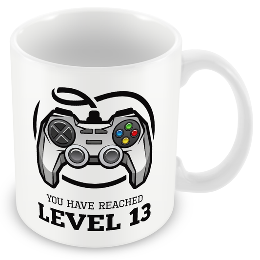 Personalised Gamer Mug – Level Unlocked – Birthday Gift