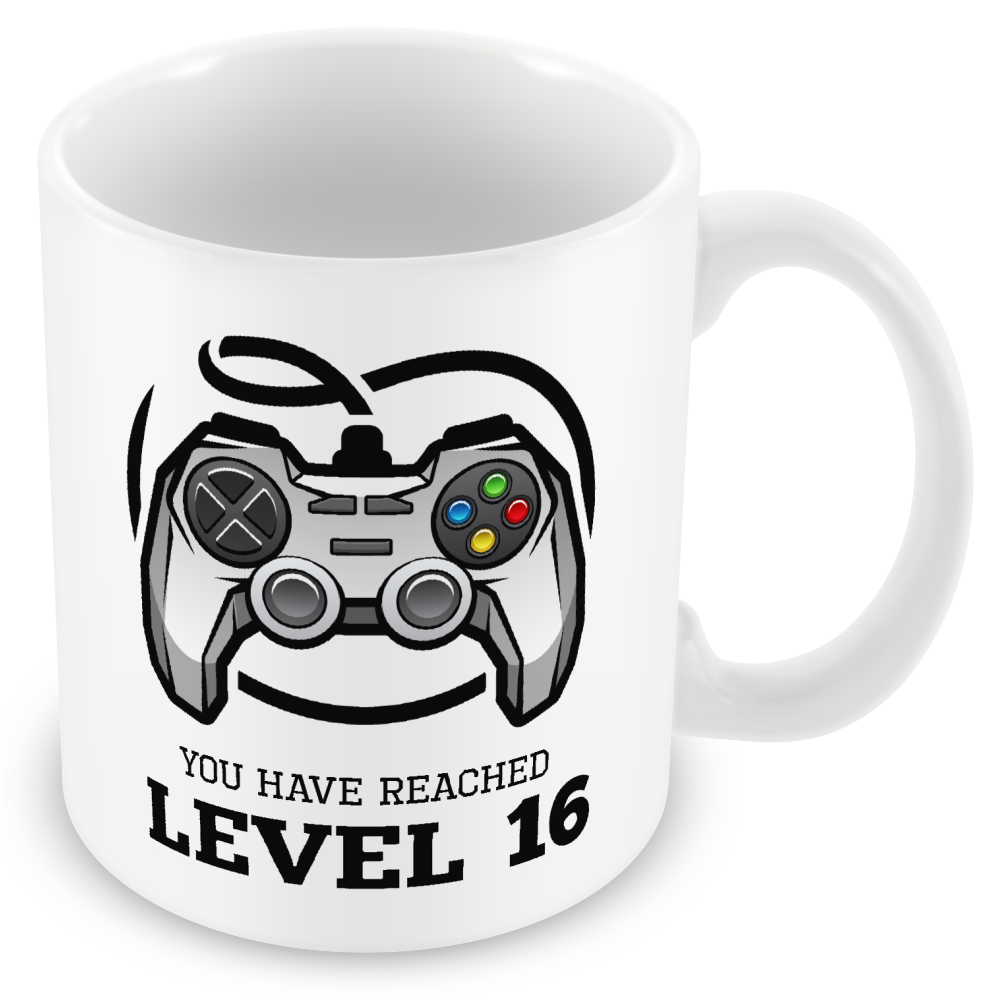 Personalised Gamer Mug – Level Unlocked – Birthday Gift