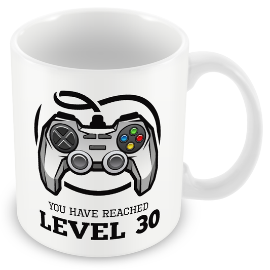 Gamer Level 30 Reached – 30th Birthday Mug Gift
