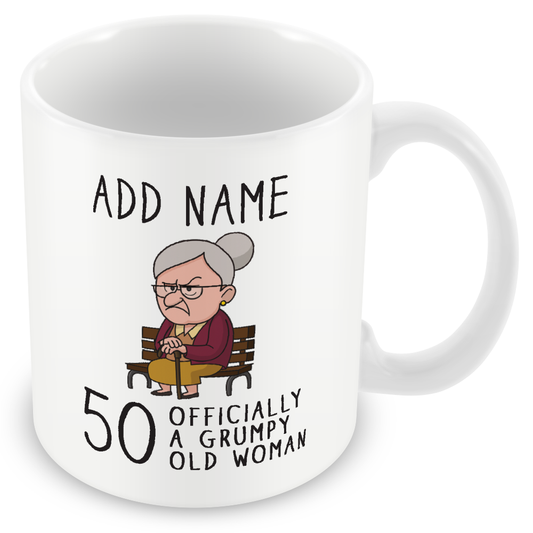 Personalised Grumpy Old Woman Any Age Birthday Mug Gift