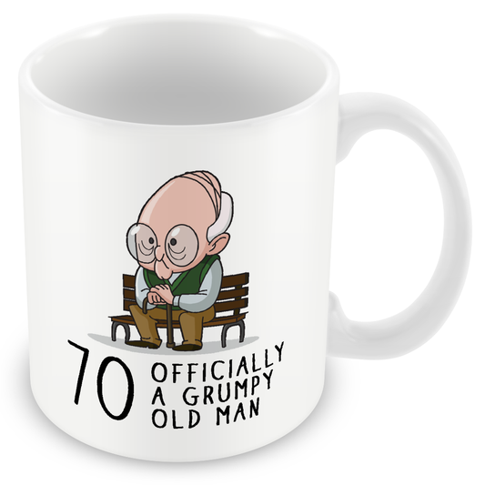 Grumpy Old Man 70th Birthday Mug