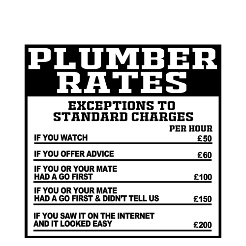 Plumber Mug Personalised Gift - Plumber Rates