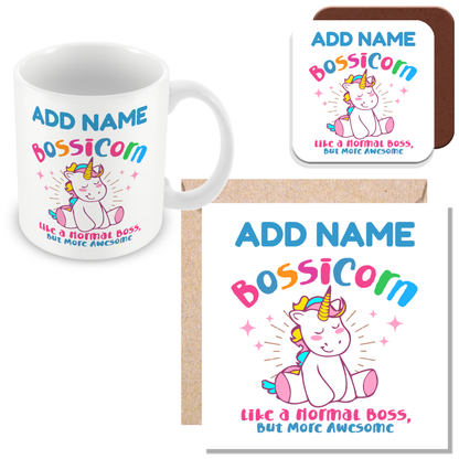 Boss Personalised Gift - Bossicorn Like A Normal Boss, But More Awesome