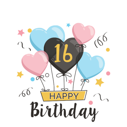 Birthday Balloons Design Gift