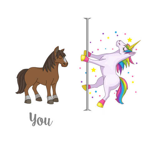 Personalised Unicorn Gift - Unicorn Pole Dancer