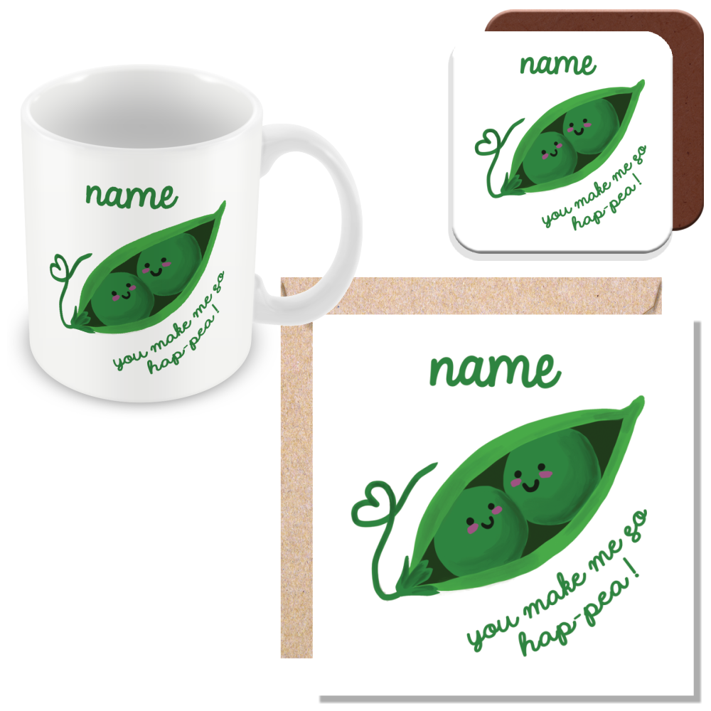 Personalised Two Peas in a Pod Gift - Best Friends or Couple Gift
