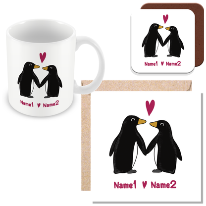 Penguins Together Forever Personalised Gift - Penguin Couple in Love