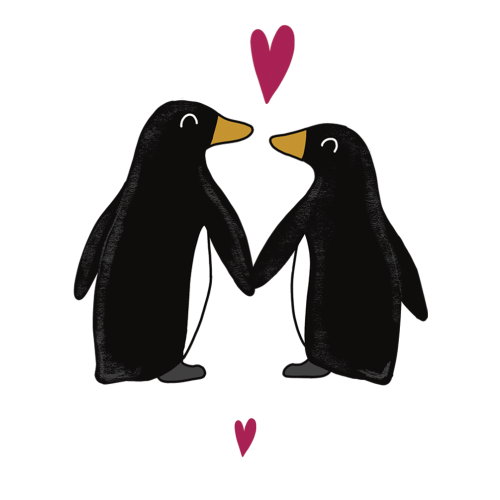 Penguins Together Forever Personalised Gift - Penguin Couple in Love