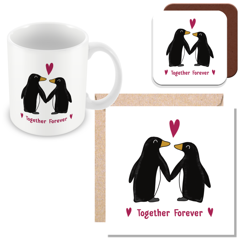Penguins Together Forever Gift - Penguin Couple in Love