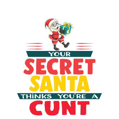 Christmas Secret Santa Gift - Your Secret Santa Thinks You're A C*nt - Personalised Mug