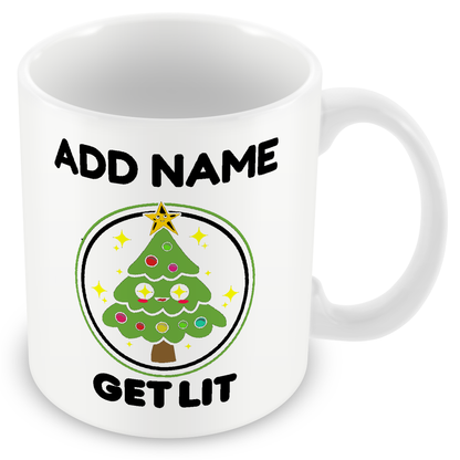 Christmas Secret Santa Gift - Get Lit - Personalised Novelty Mug