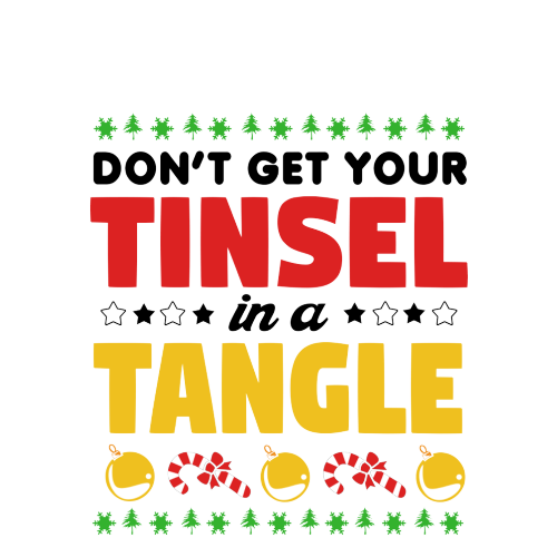 Christmas Secret Santa Gift - Don't Get Your Tinsel In A Tangle - Personalised Mug