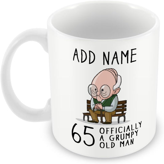 Personalised Grumpy Old Man 65th Birthday Mug Gift