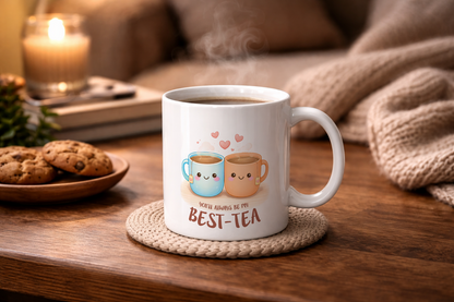 Personalised Best-Tea Gift for Mum – Cute Tea Cup Illustration