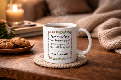 Personalised Dear Mum Gift from Your Favourite Child
