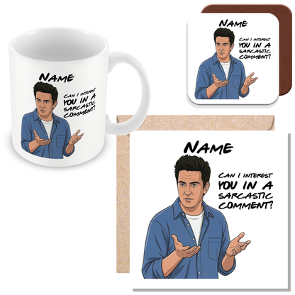 Friends Quote Mugs - Optional Black or Purple Handle, Coaster and Card