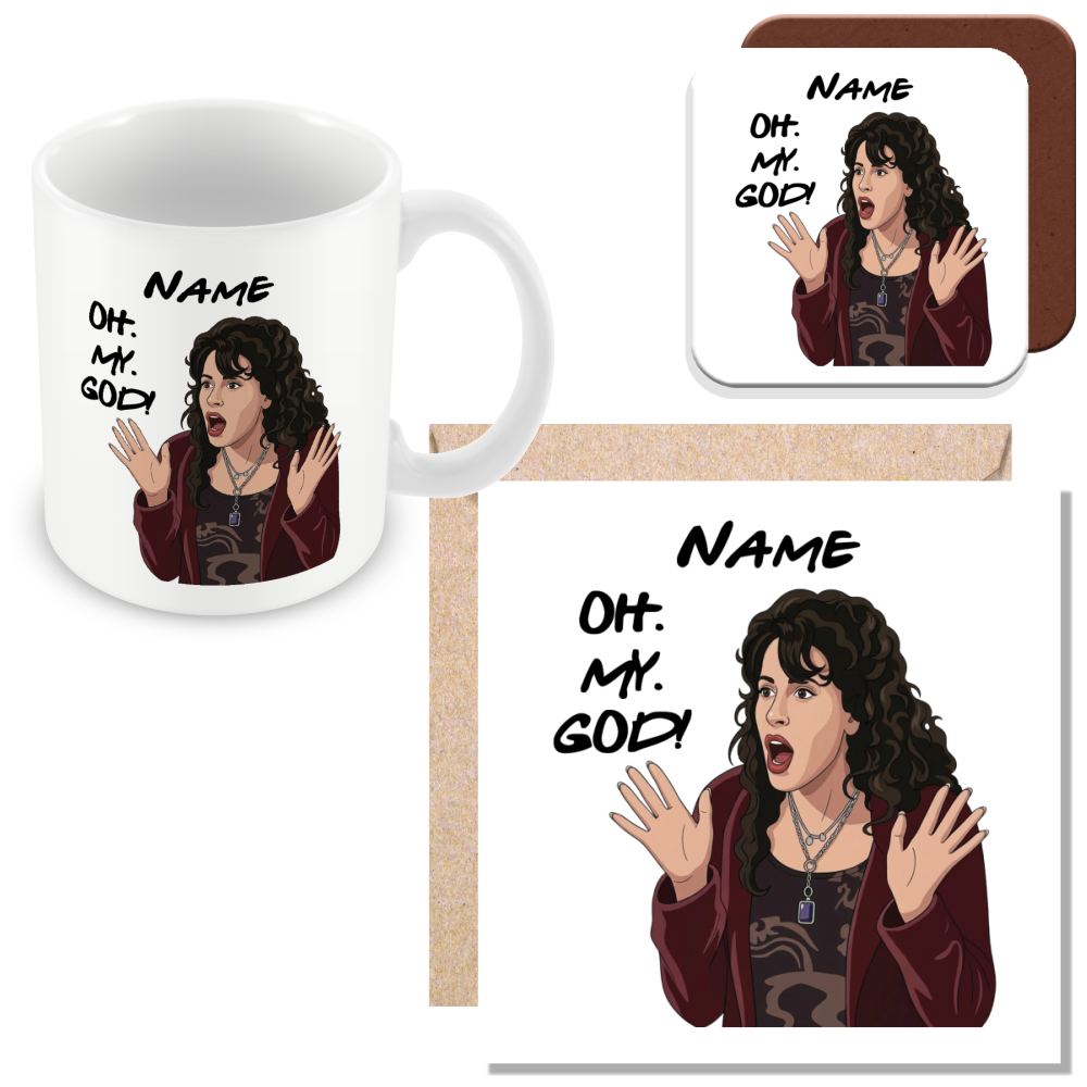 Friends Quote Mugs - Optional Black or Purple Handle, Coaster and Card
