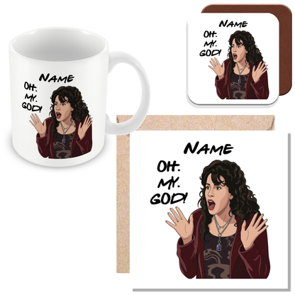 Friends Quote Mugs - Optional Black or Purple Handle, Coaster and Card