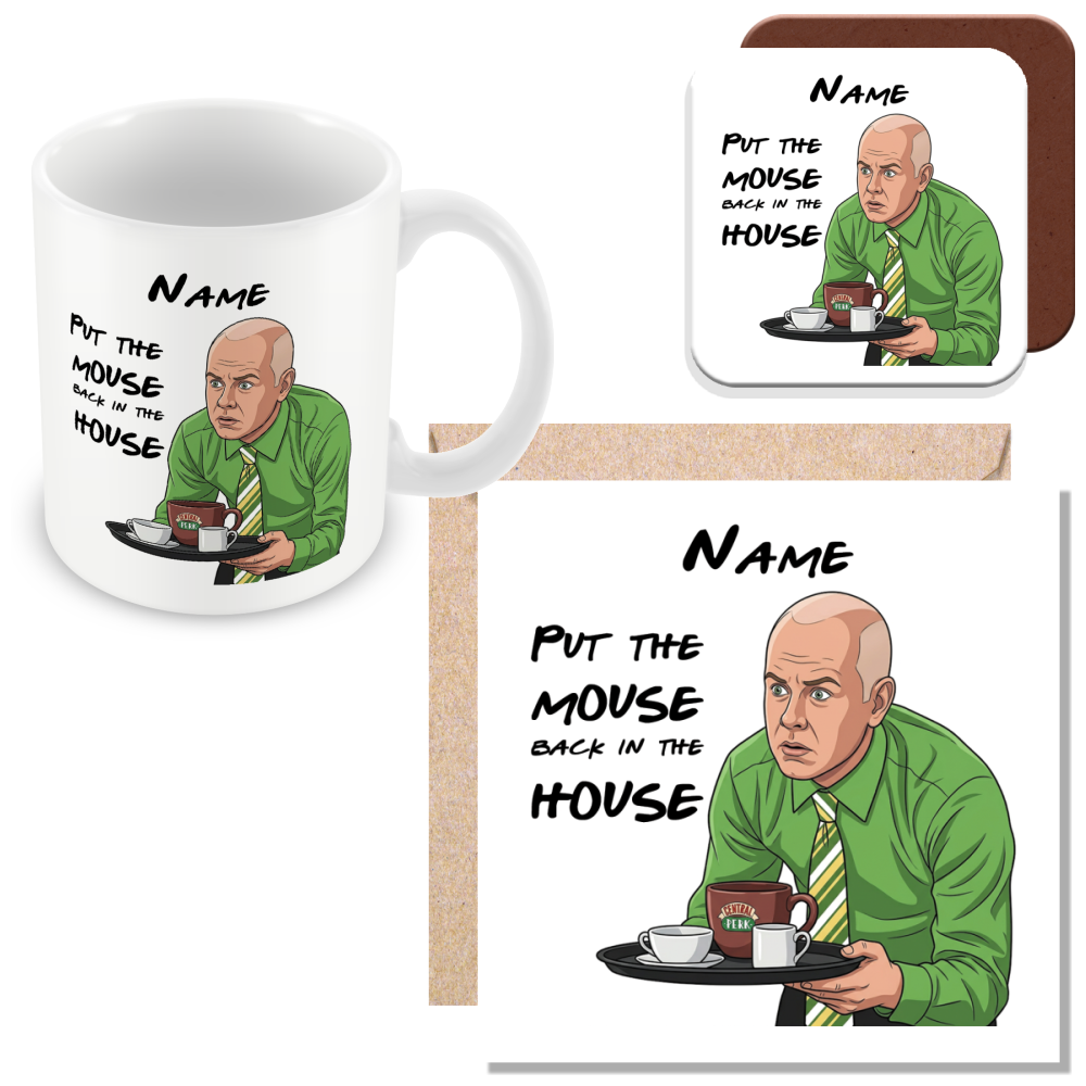 Friends Quote Mugs - Optional Black or Purple Handle, Coaster and Card