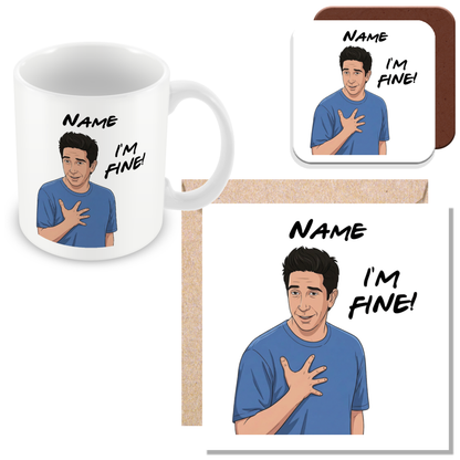 Friends Quote Mugs - Optional Black or Purple Handle, Coaster and Card